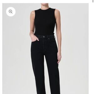 Agolde Black Straight Leg Jeans